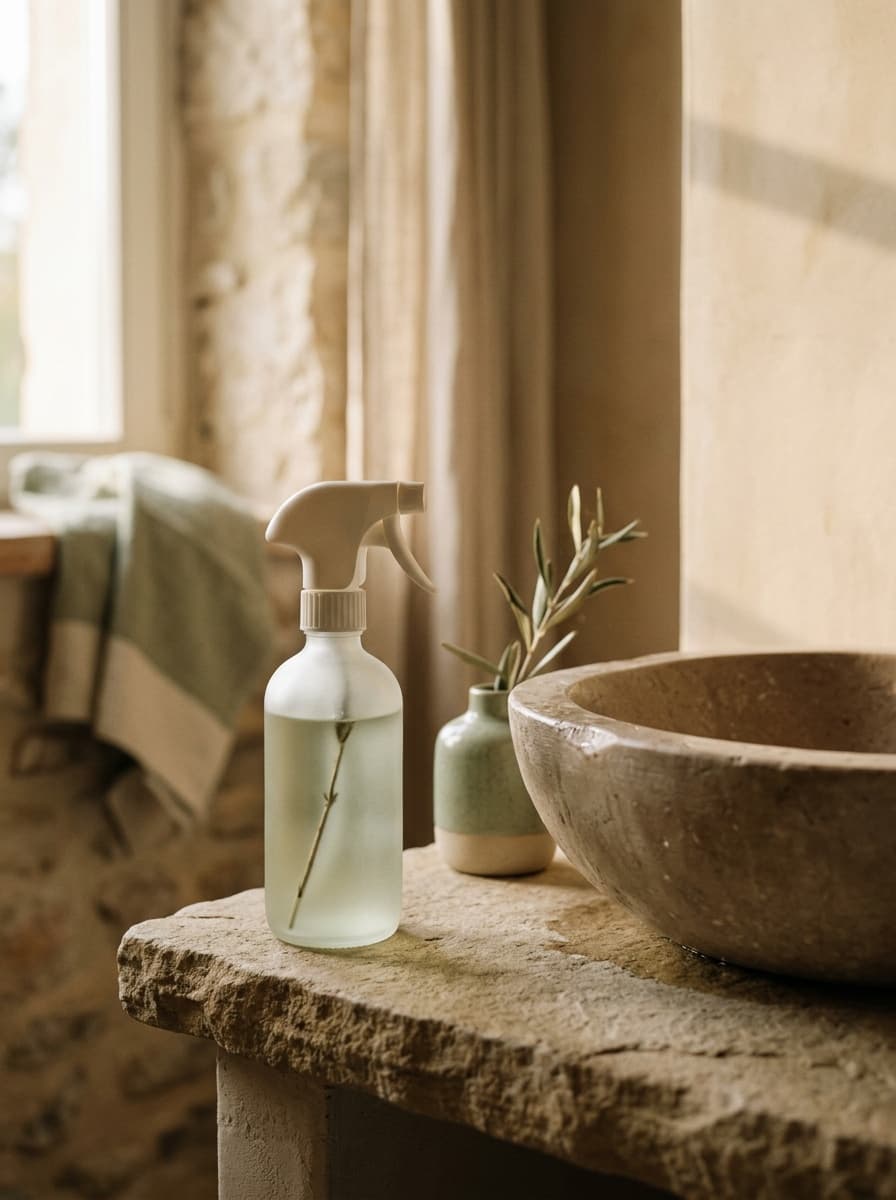 Magnesium spray by the basin