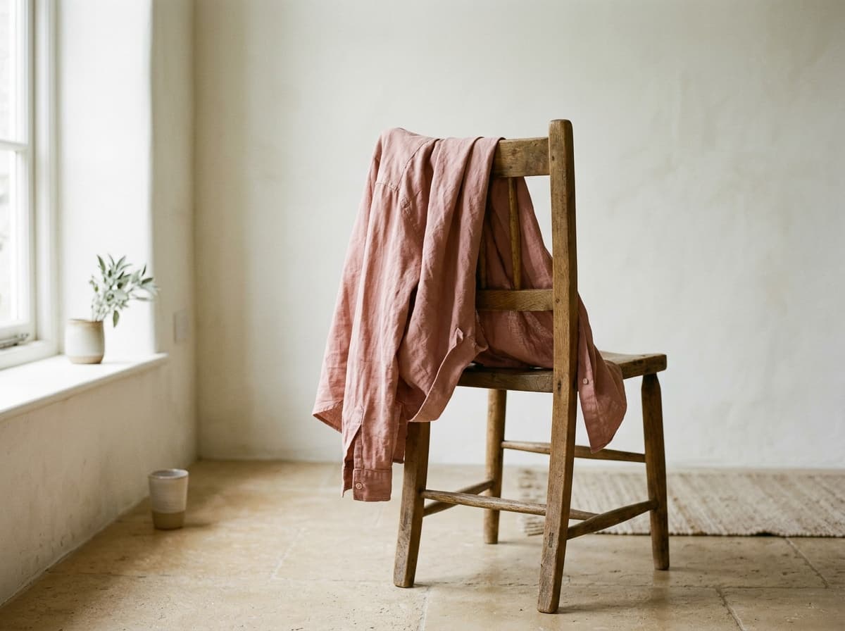 Loose cotton on a chair back