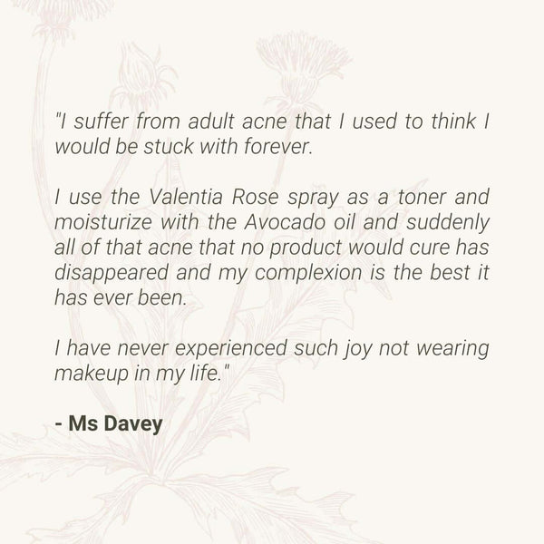 Avocado Oil - Natural Chlorophyll + Oleic Acid - Valentia Skincare