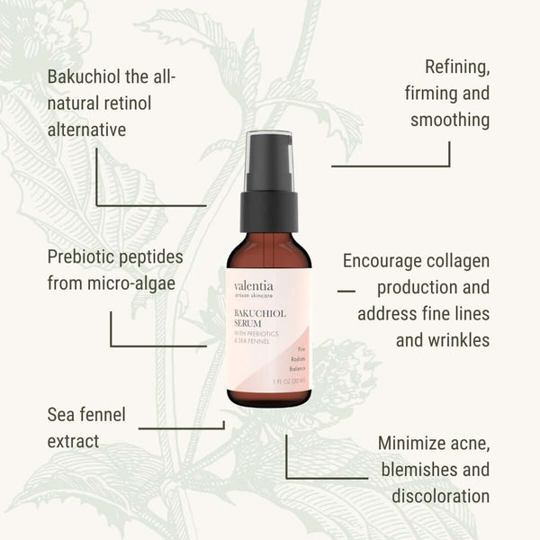 Bakuchiol Serum - Natural Retinol Alternative + Sea Fennel - Valentia Skincare