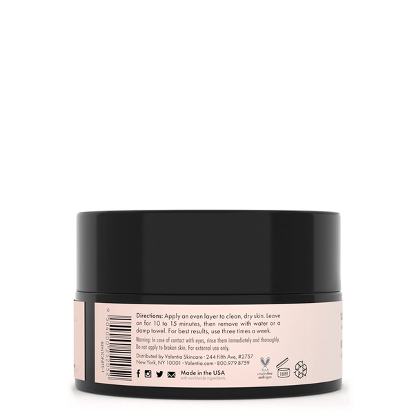 Bentonite Clay Mask - Dead Sea Mud, Aloe + Honeysuckle - Valentia Skincare
