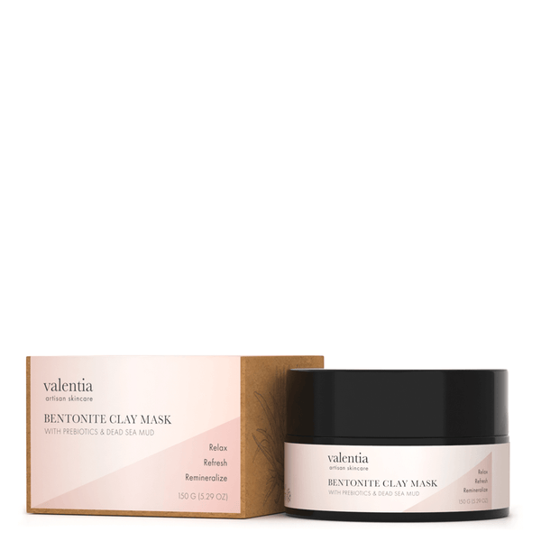 Bentonite Clay Mask - Dead Sea Mud, Aloe + Honeysuckle - Valentia Skincare