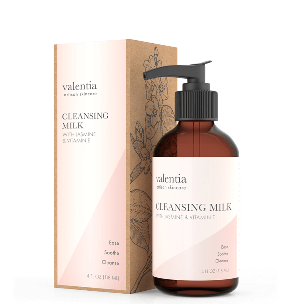 Cleansing Milk - Natural Salicin, Yucca Root + Jasmine - Valentia Skincare