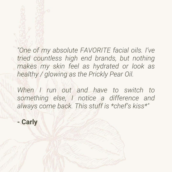 Prickly Pear Oil - Cold Pressed & Unrefined - Natural Vitamin E, K + Amino Acids. - Valentia Skincare