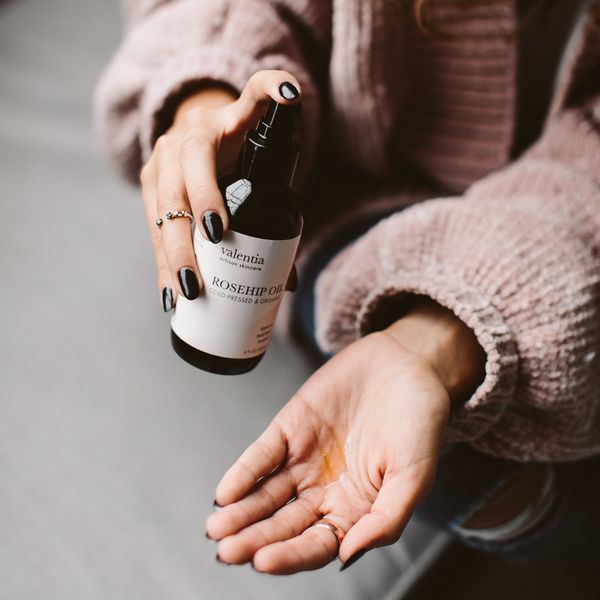 Rosehip Oil - Natural Trans-retinoic Acid + Beta-carotene *SALE* - Valentia Skincare