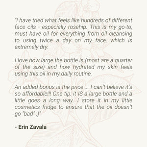 Rosehip Oil - Natural Trans-retinoic Acid + Beta-carotene *SALE* - Valentia Skincare