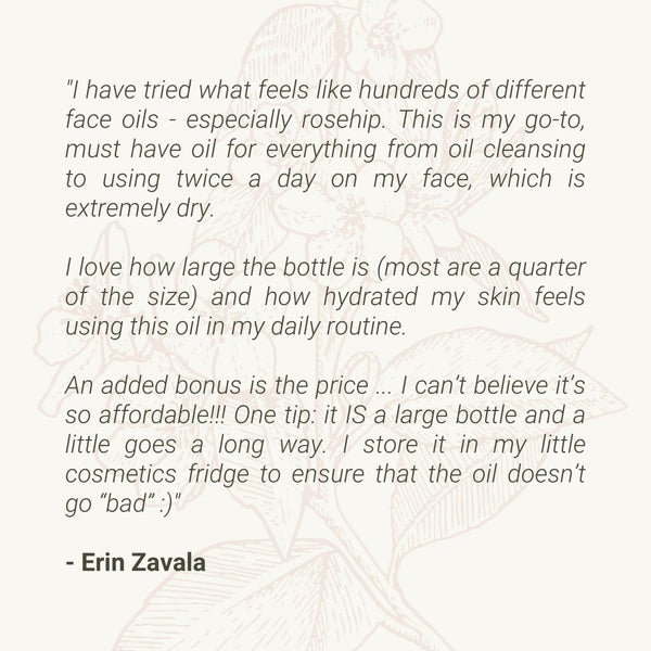 Rosehip Oil - Natural Trans-retinoic Acid + Beta-carotene *SALE* - Valentia Skincare