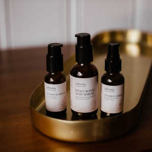 The Serum Set - Hyaluronic Acid Serum, Vitamin C Serum, Vitamin B3 Serum - Valentia Skincare