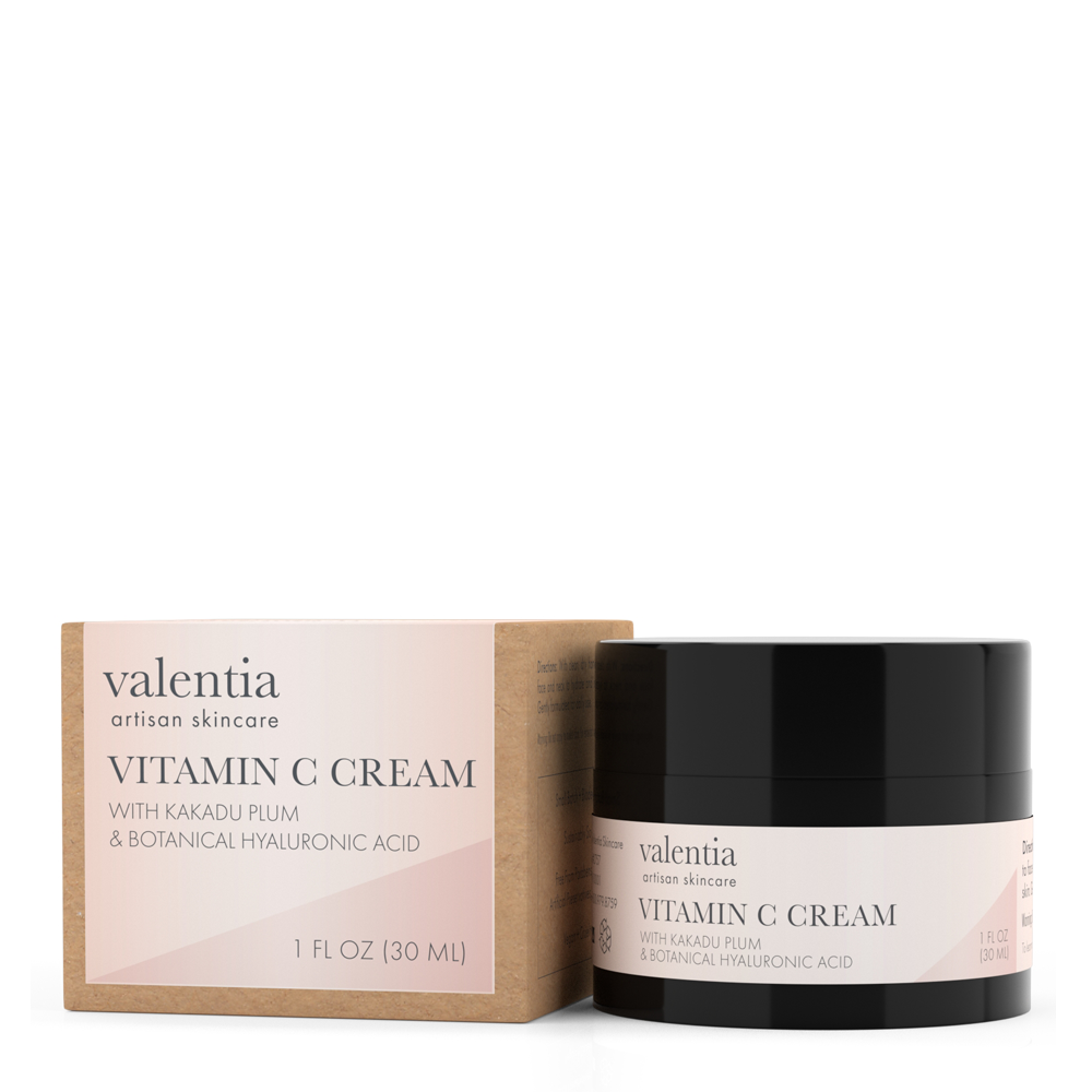 Vitamin C Cream - Kakadu Plum, Botanical Hyaluronic Acid + Acerola Fruit Extract - Valentia Skincare