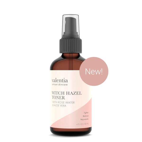 Witch Hazel Toner - Rose Water, Aloe + Honeysuckle - Valentia Skincare