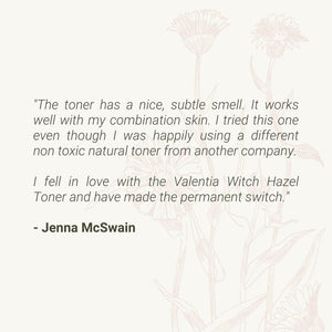 Witch Hazel Toner - Rose Water, Aloe + Honeysuckle - Valentia Skincare