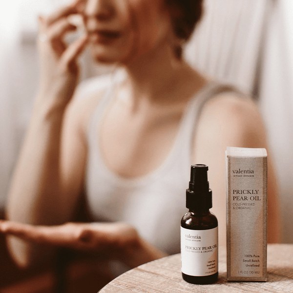 Prickly Pear Oil - Cold Pressed & Unrefined - Natural Vitamin E, K + Amino Acids. - Valentia Skincare